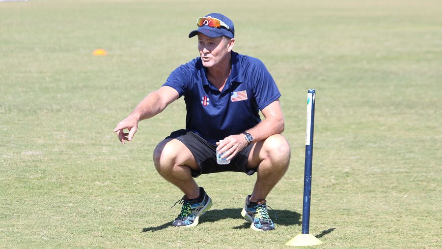 Trevor Penney sets up a target practice drill