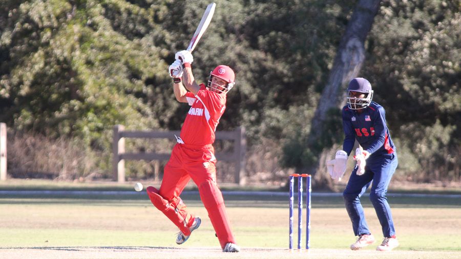 Freddie Klokker punches the ball in front of point,