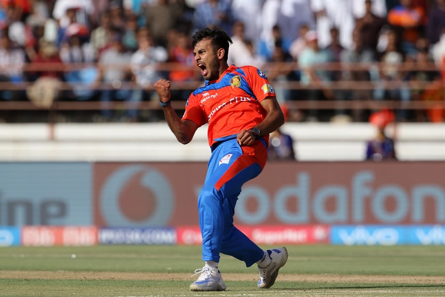 Shubham Agarwal was charged up after claiming his maiden IPL wicket