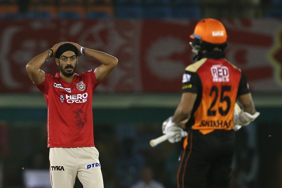 Anureet Singh reacts in the field