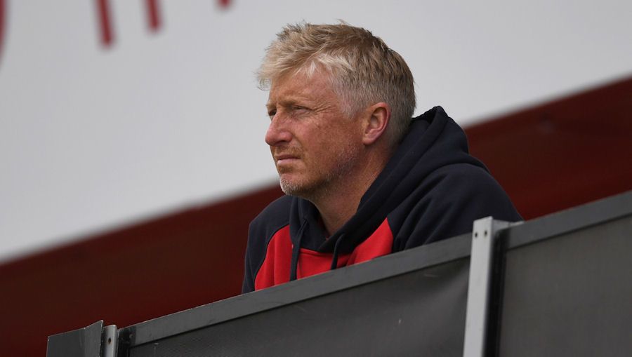 Glen Chapple, Lancashire's coach, studies his side