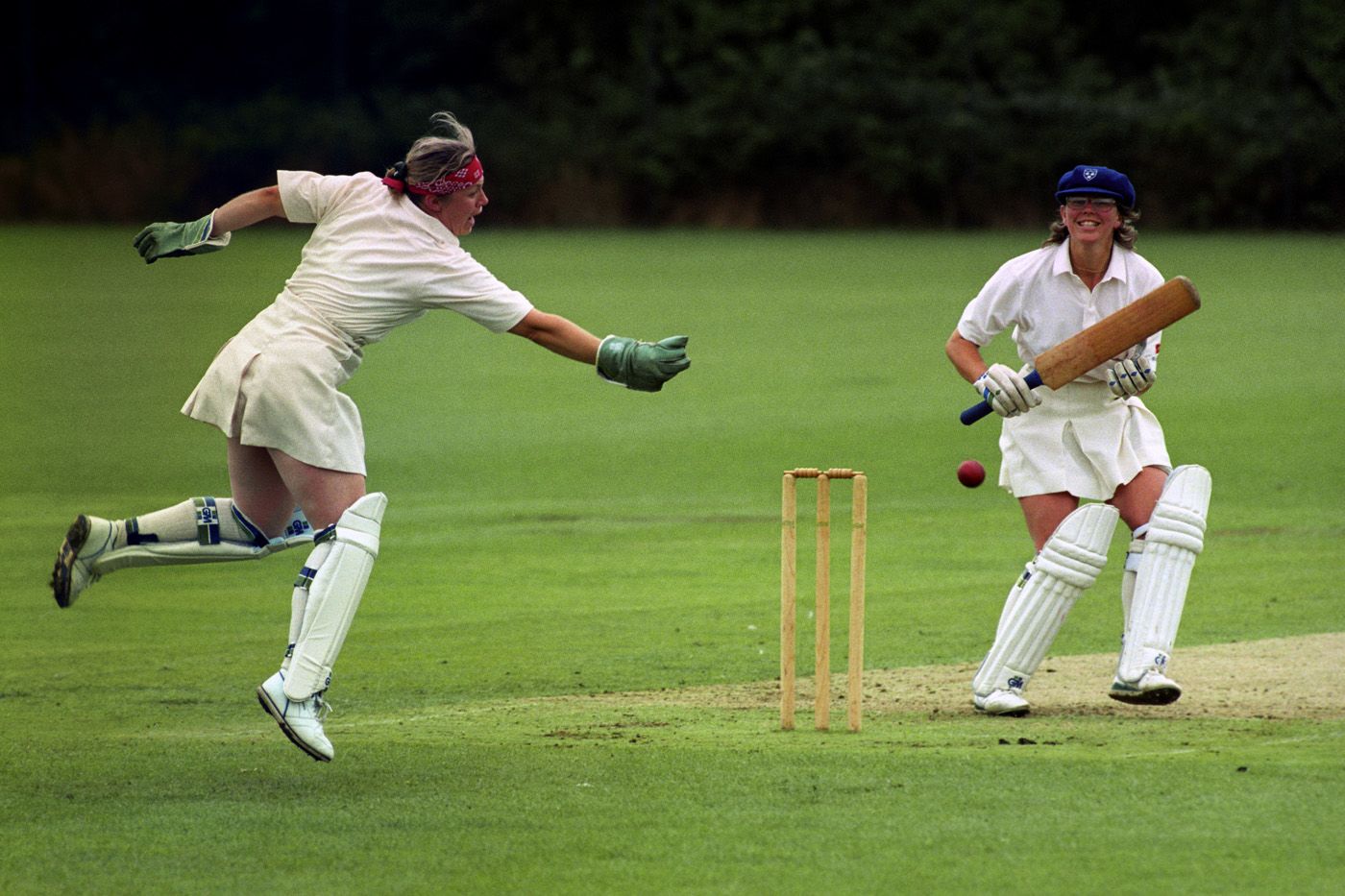 Sandra Dawson puts down Carole Hodges, to the latter's apparent delight