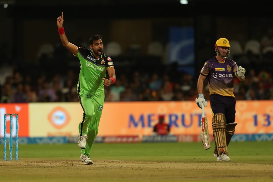 Aniket Choudhary celebrates after dismissing Sunil Narine