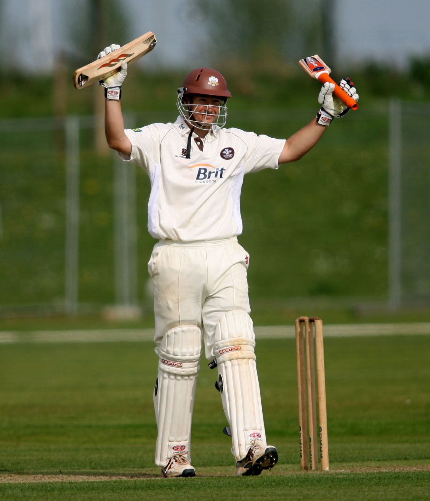 Surrey's Richard Clinton appears to need a new bat