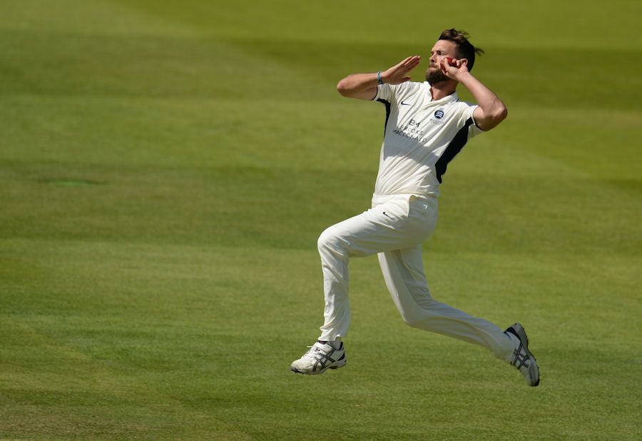 James Franklin persevered on a tough bowling day for Middlesex
