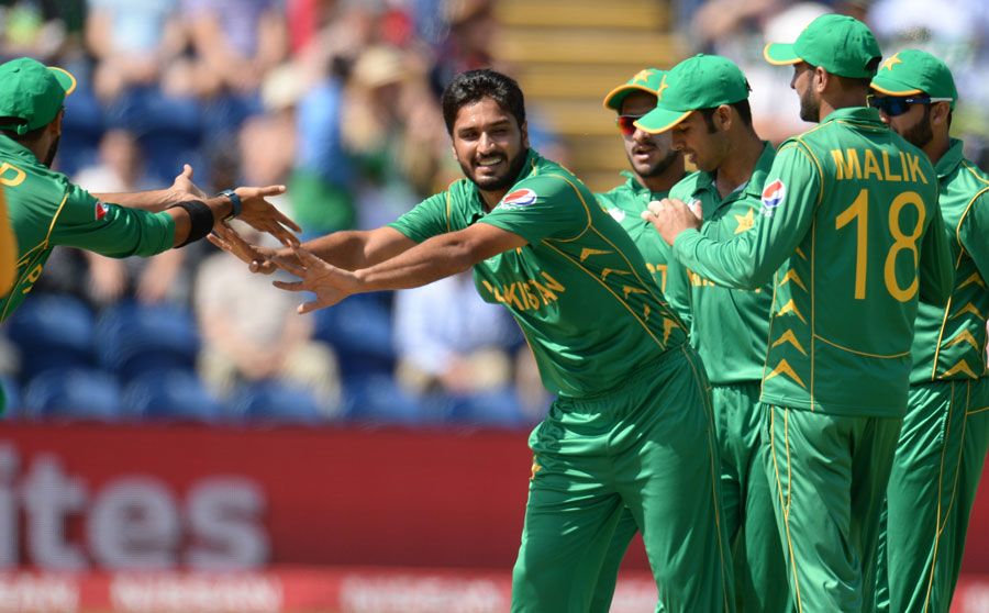 Rumman Raees celebrates his maiden ODI wicket