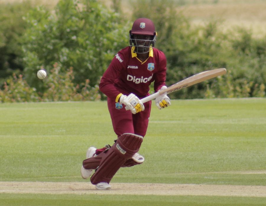 Kyshona Knight looks on after guiding one to the leg side