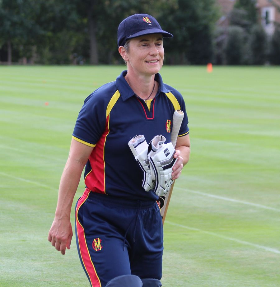 Captain Claire Taylor walks off after securing victory