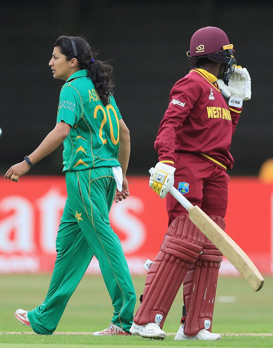 Asmavia Iqbal gave Kycia Knight a send-off after getting her to edge one behind