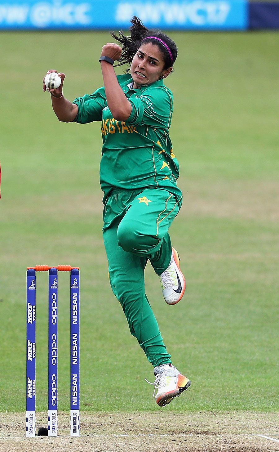 Kainat Imtiaz sends down a delivery