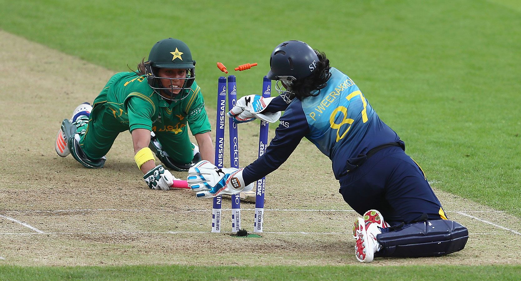 Nain Abidi was run out for 57 after a mix-up