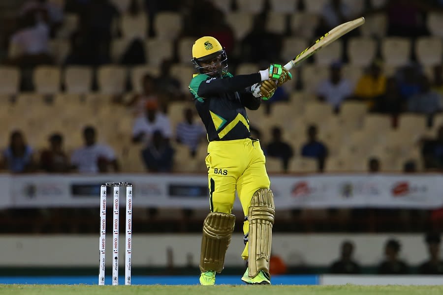 Andre McCarthy swipes the ball to the leg side