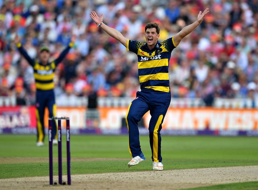 Craig Meschede appeals for a wicket