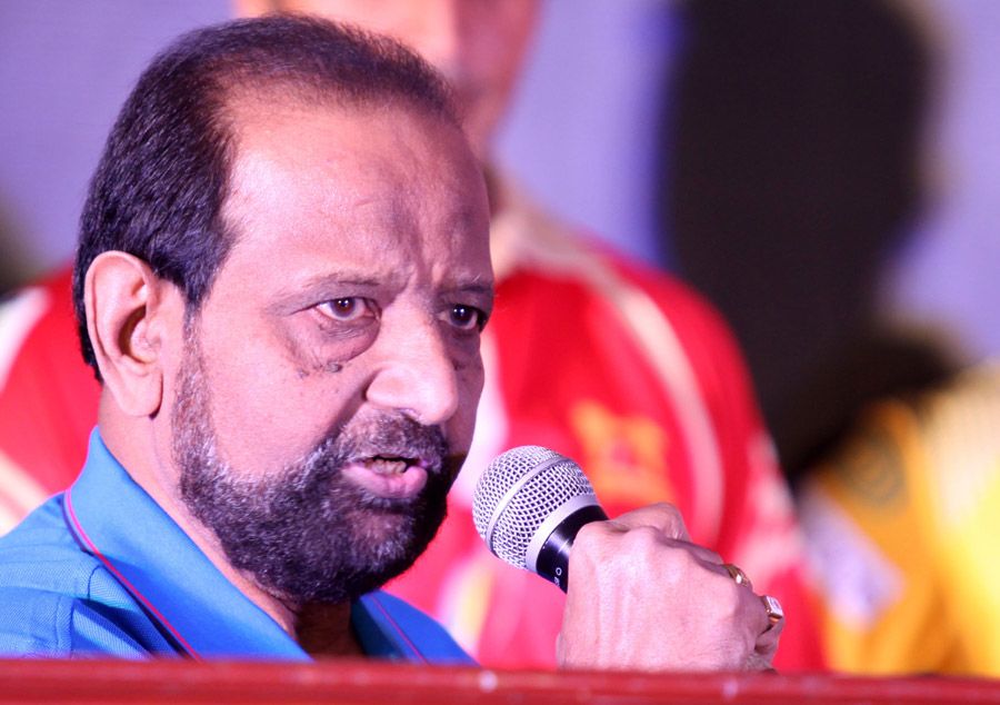 Gundappa Viswanath speaks at the Karnataka Premier League launch in Mysore