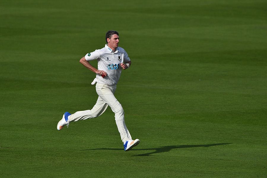Steve Magoffin bowls for Sussex