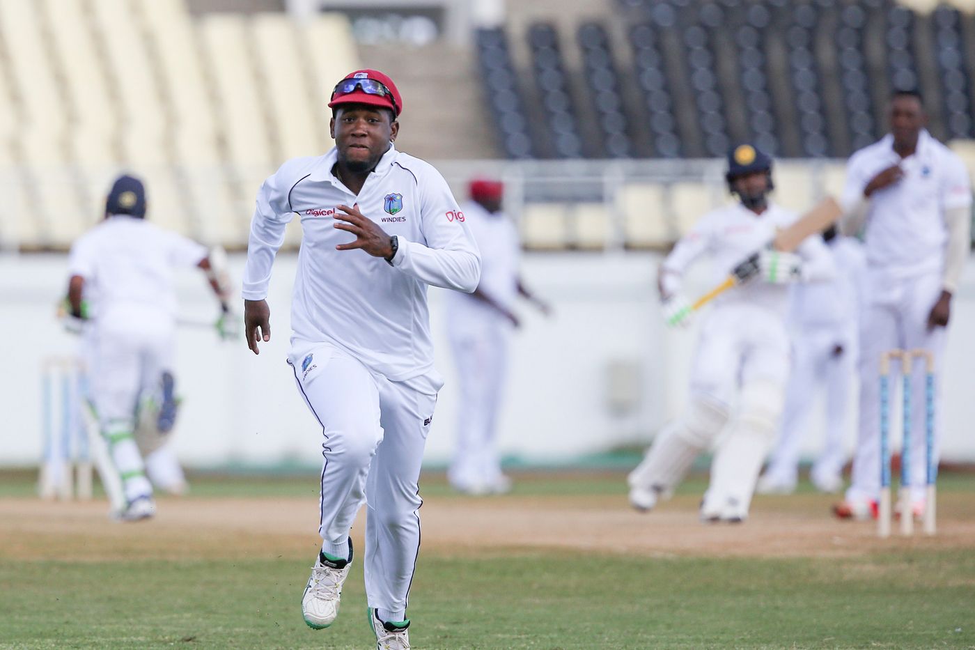 Damion Jacobs chases a ball