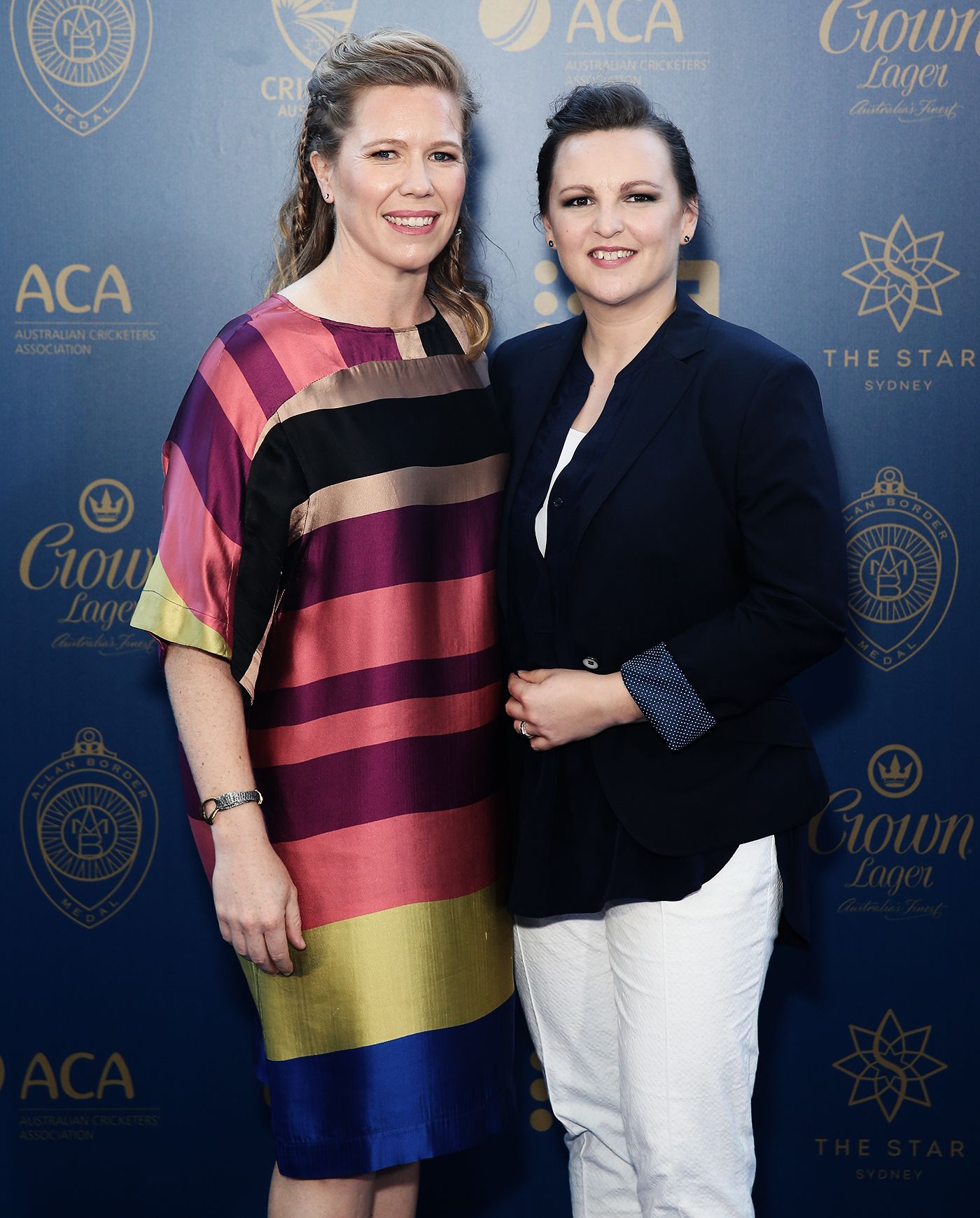 Blackwell and her wife Lynsey Askew at the 2017 Allan Border Medal in Sydney