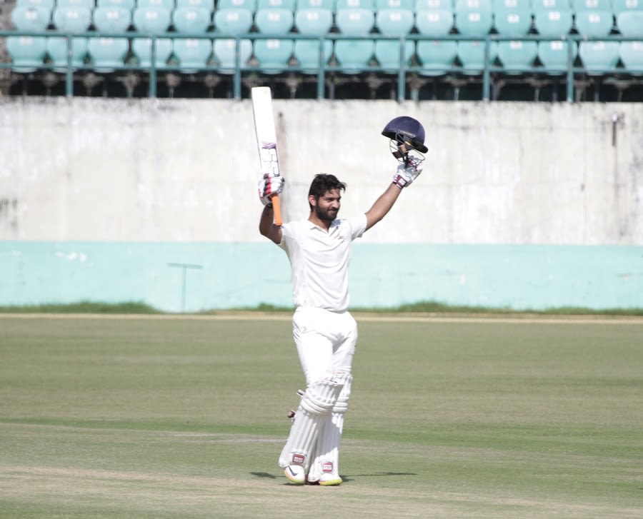 Ankush Bains celebrates his hundred