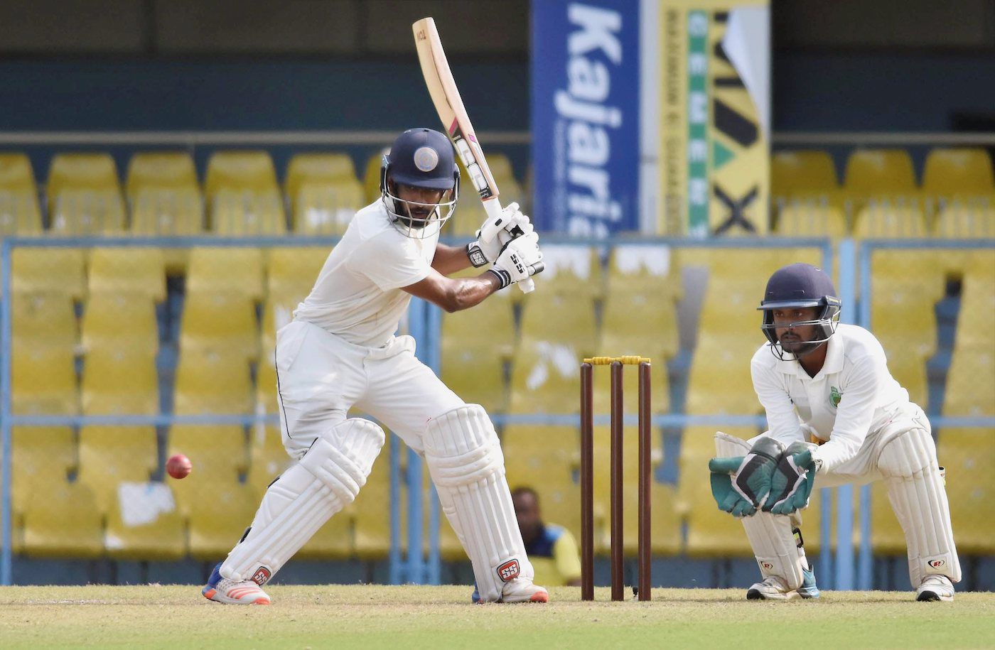 Bavanaka Sandeep shapes to play a shot