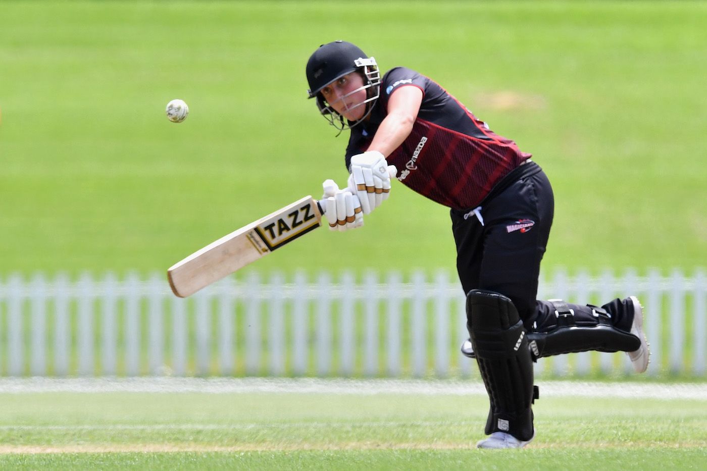 Kate Ebrahim keeps her eyes on the ball