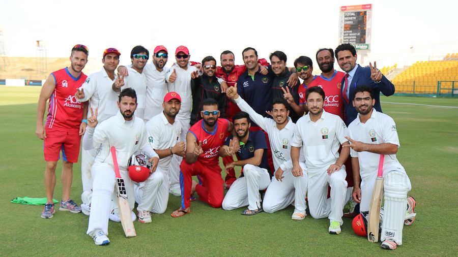 Afghanistan celebrate after winning the Intercontinental Cup for the second time