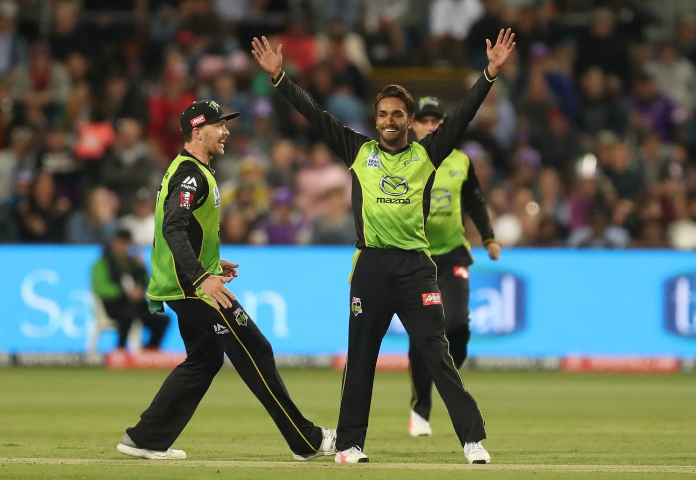 Arjun Nair took 2 for 17 from four overs