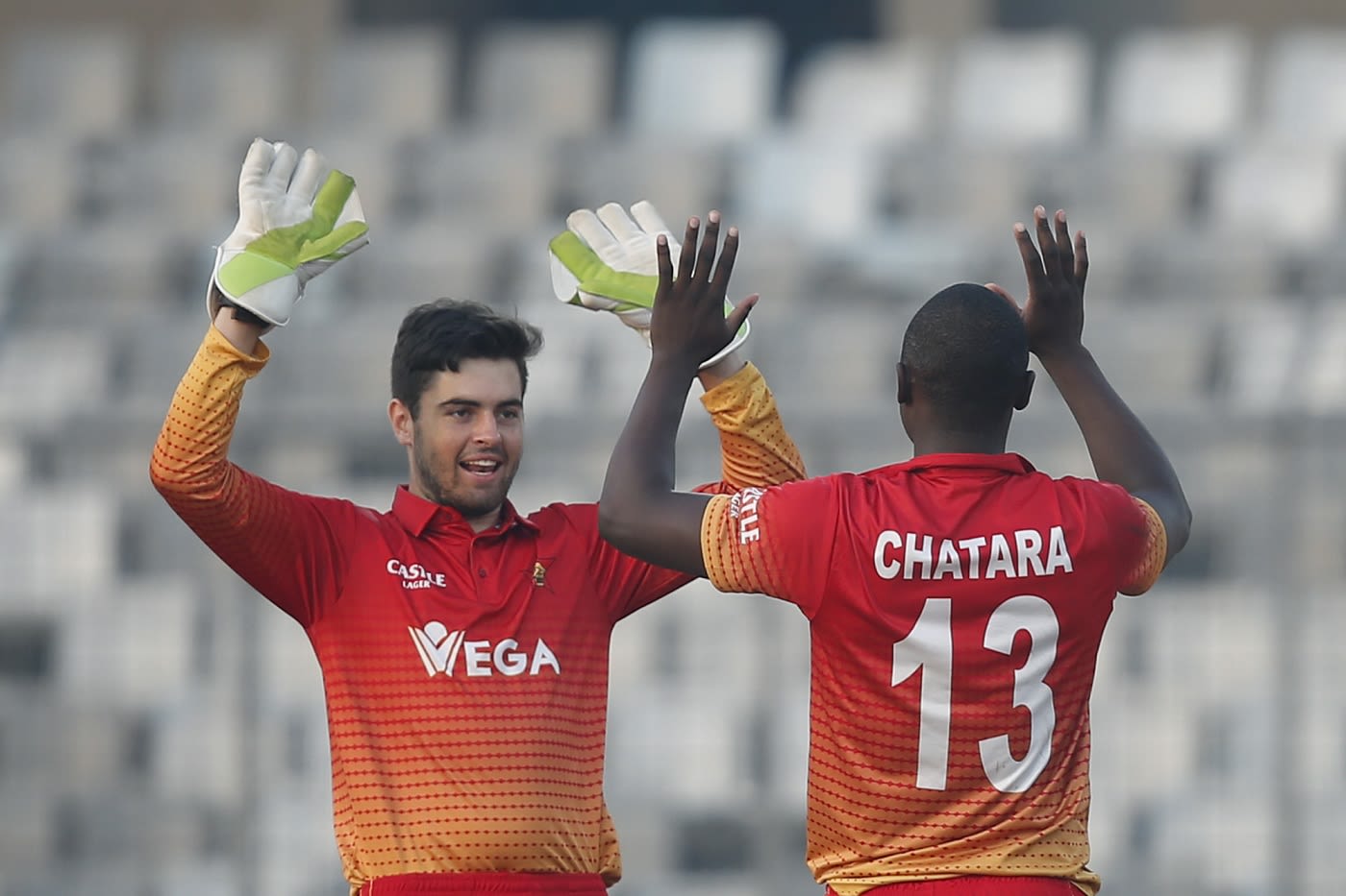 Ryan Murray celebrates a wicket
