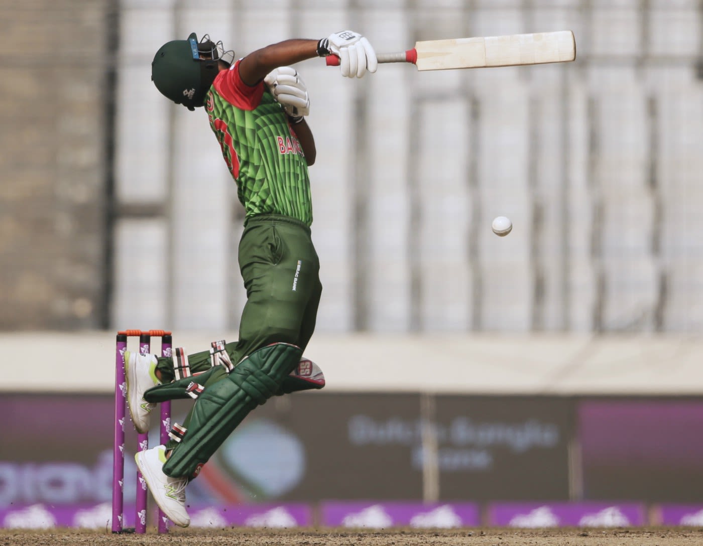 Abul Hasan was peppered with short balls