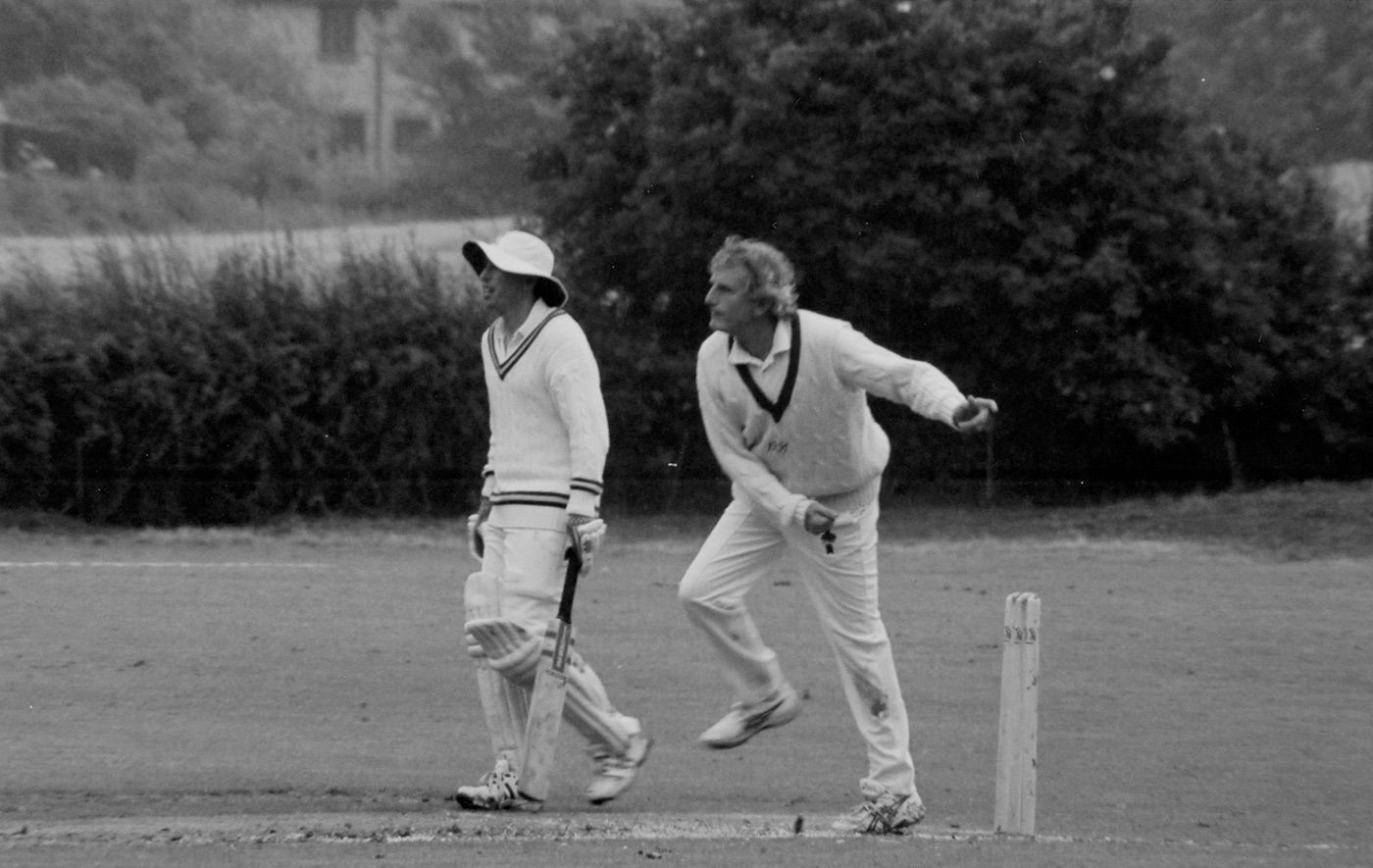 John Snow bowls for an Old England side