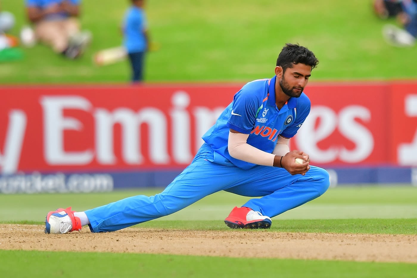 Shiva Singh takes a return catch