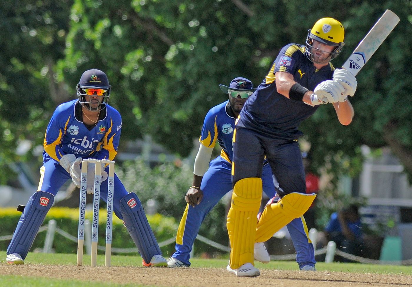 Sean Ervine steers one onto the leg side