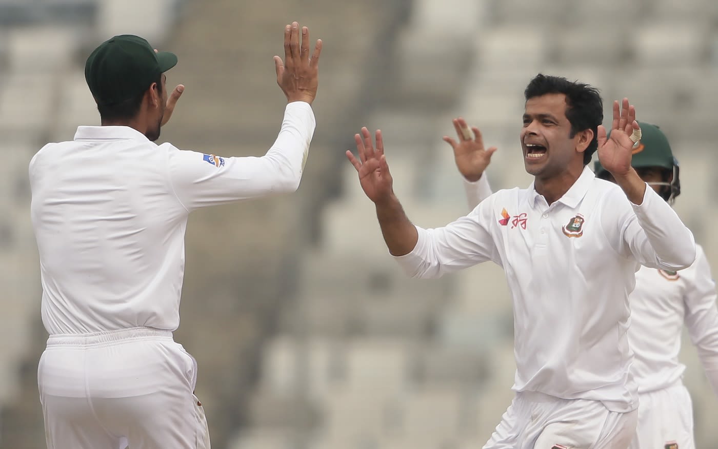 Abdur Razzak celebrates a wicket