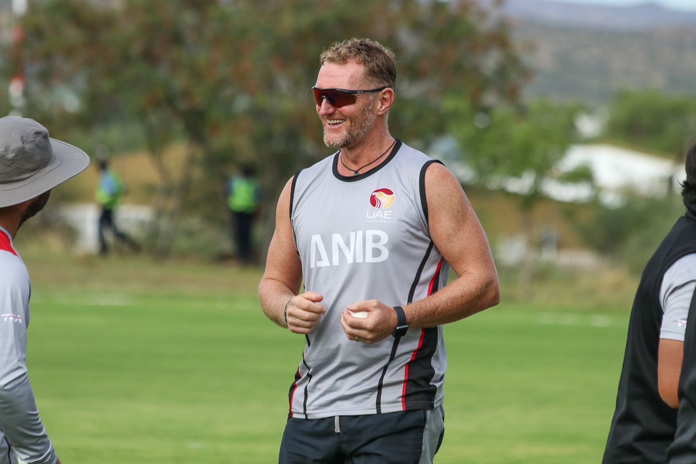 UAE coach Dougie Brown is rarely without a smile on his face around the squad