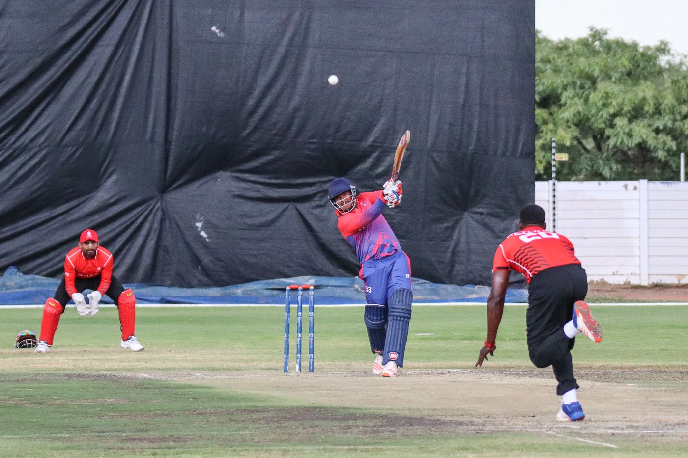 Karan KC's first six over long-off was a harbinger of the furious finish to come