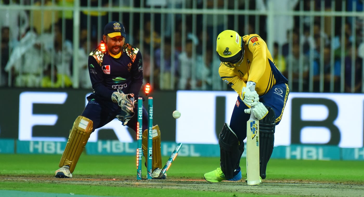 Dwayne Smith is deceived by an arm ball