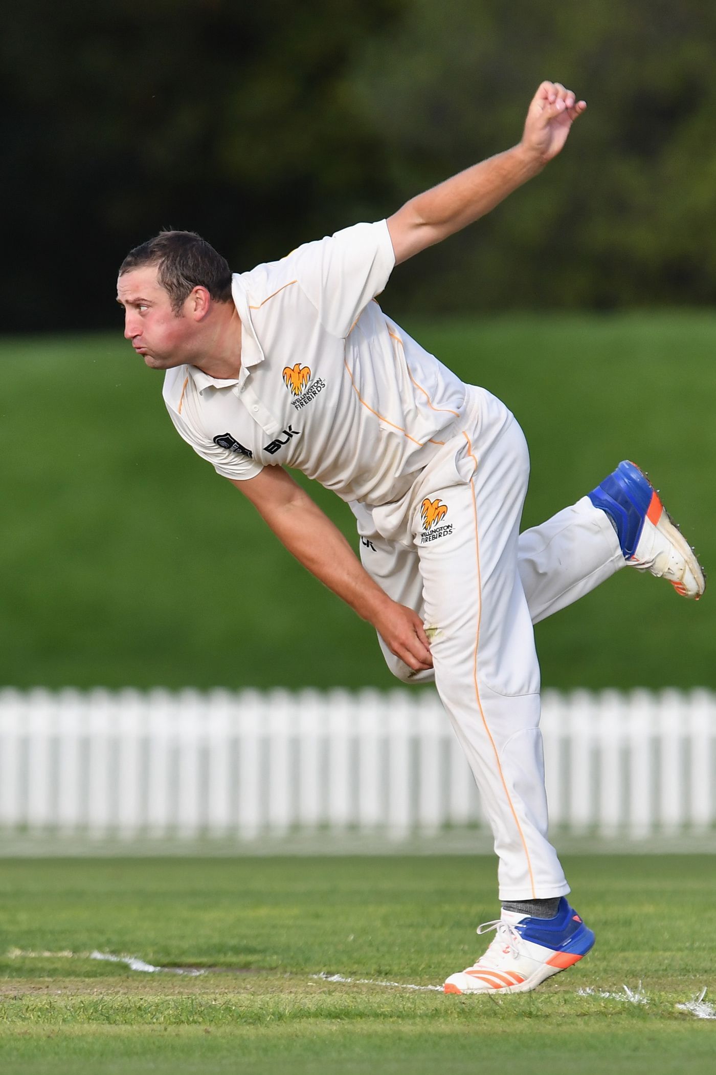 Matt McEwan in his delivery stride