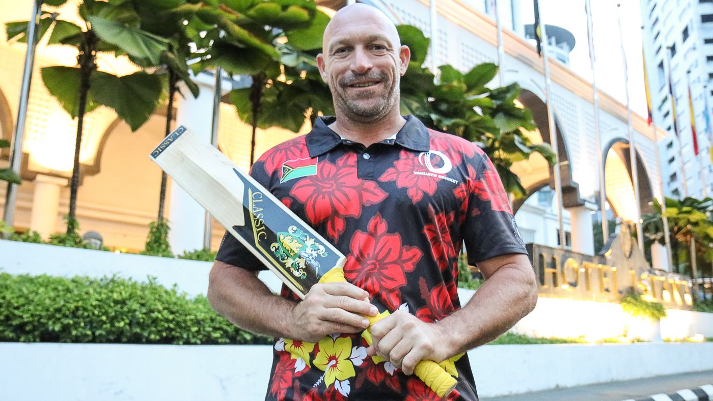Vanuatu player-coach Shane Deitz is all smiles ahead of WCL Division Four in Malaysia