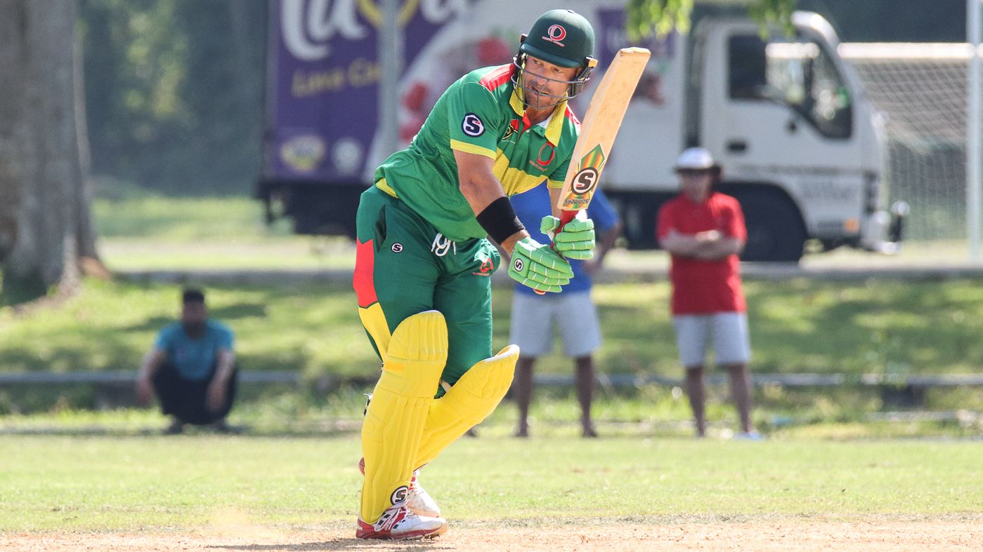 Shane Deitz flicks off his pads for runs through the leg side
