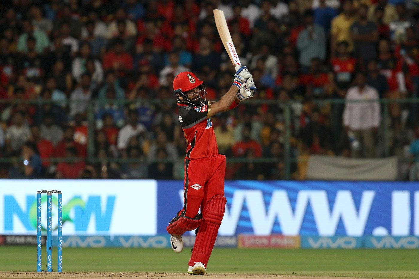 Manan Vohra swipes one over midwicket