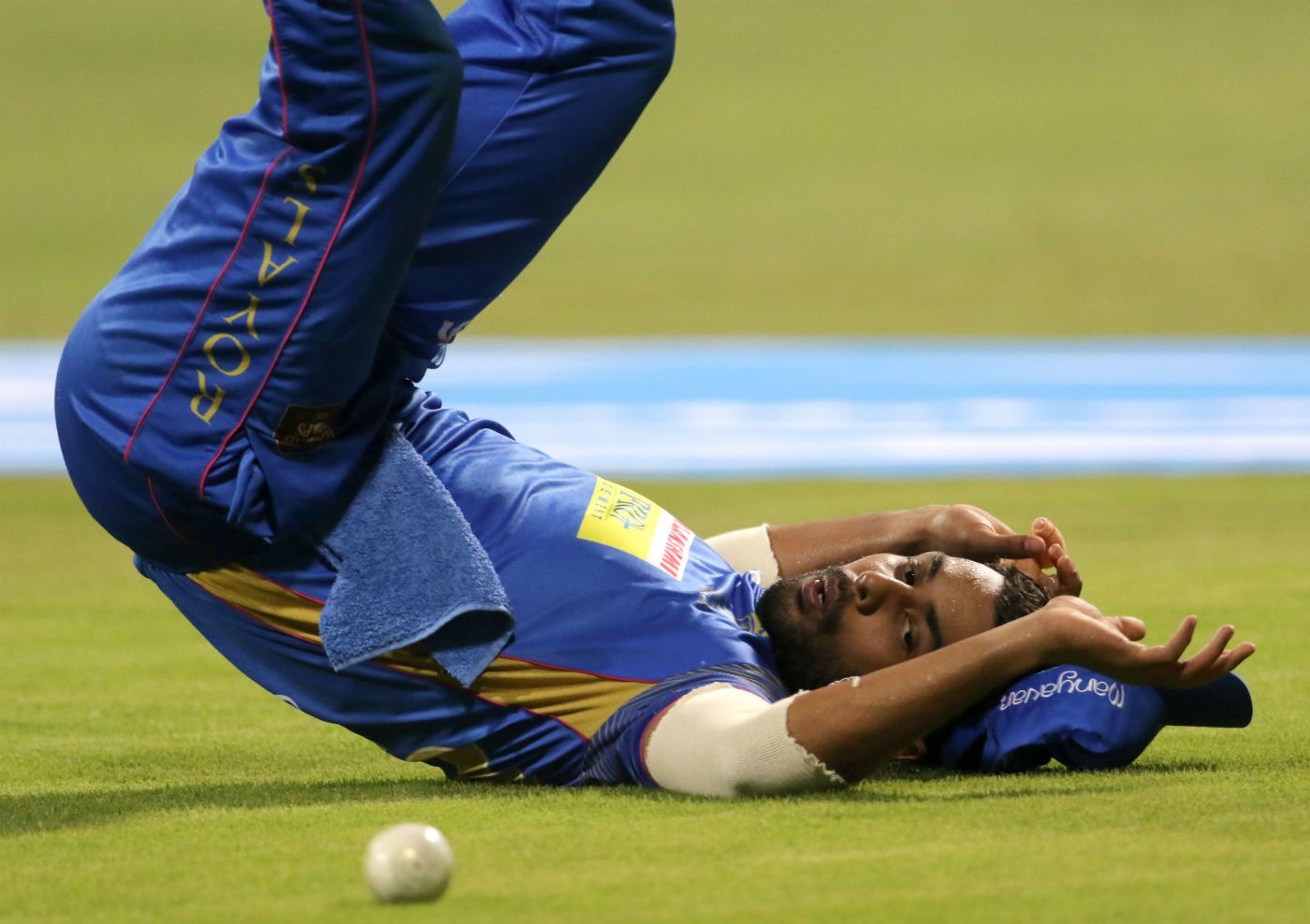Stuart Binny fluffed an opportunity at mid on to reprieve Evin Lewis