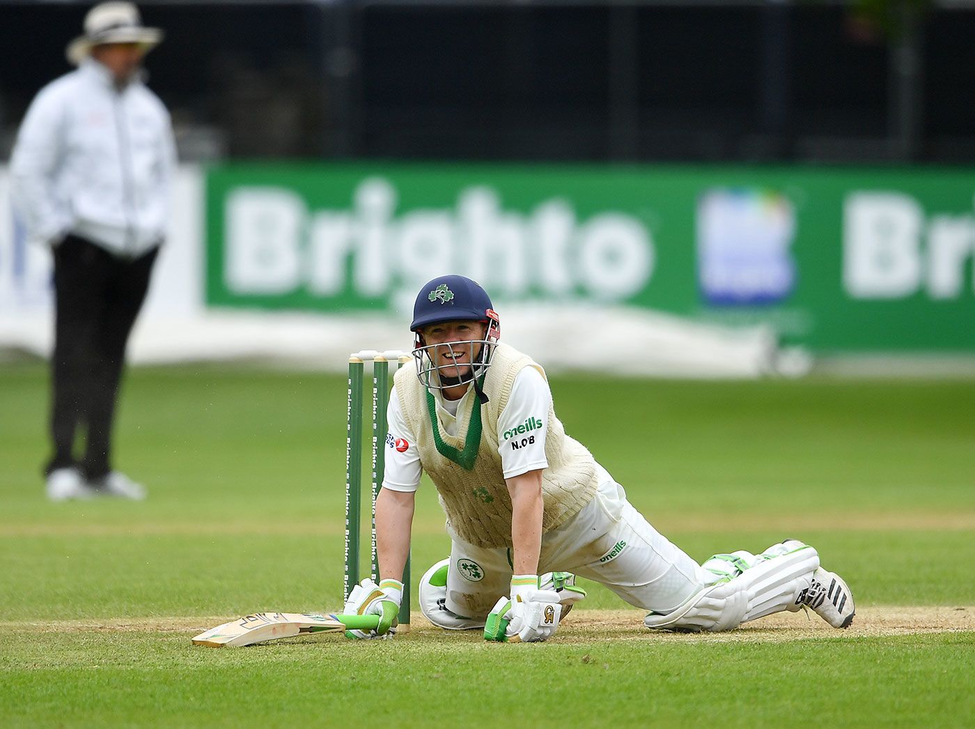 Niall O'Brien was almost run out for a pair