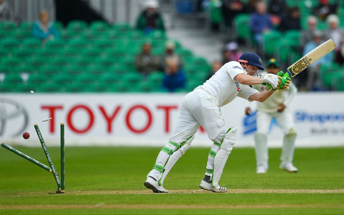 Niall O'Brien was bowled by Mohammad Amir for 18