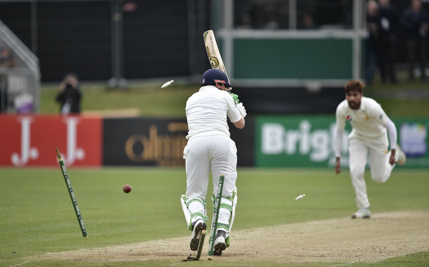 Mohammad Amir sent Niall O'Brien's stumps flying