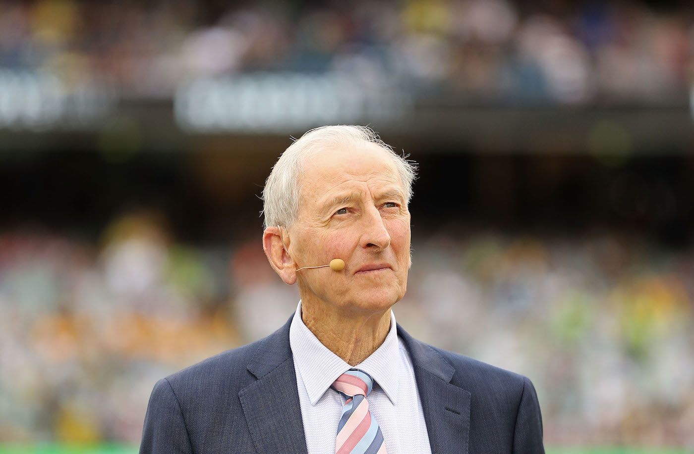 Bill Lawry looks on during the Boxing Day Test