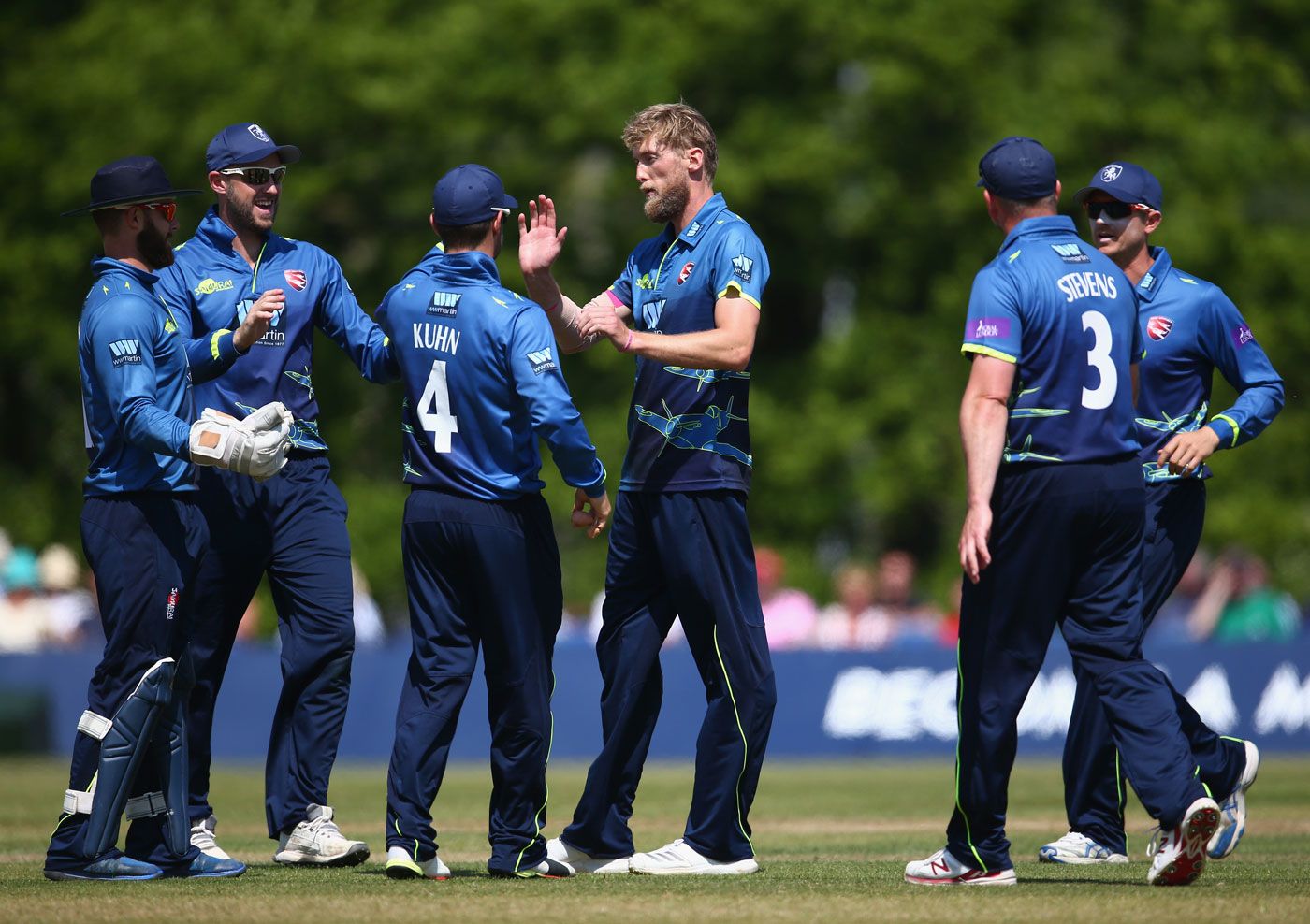 Calum Haggett was in the wickets