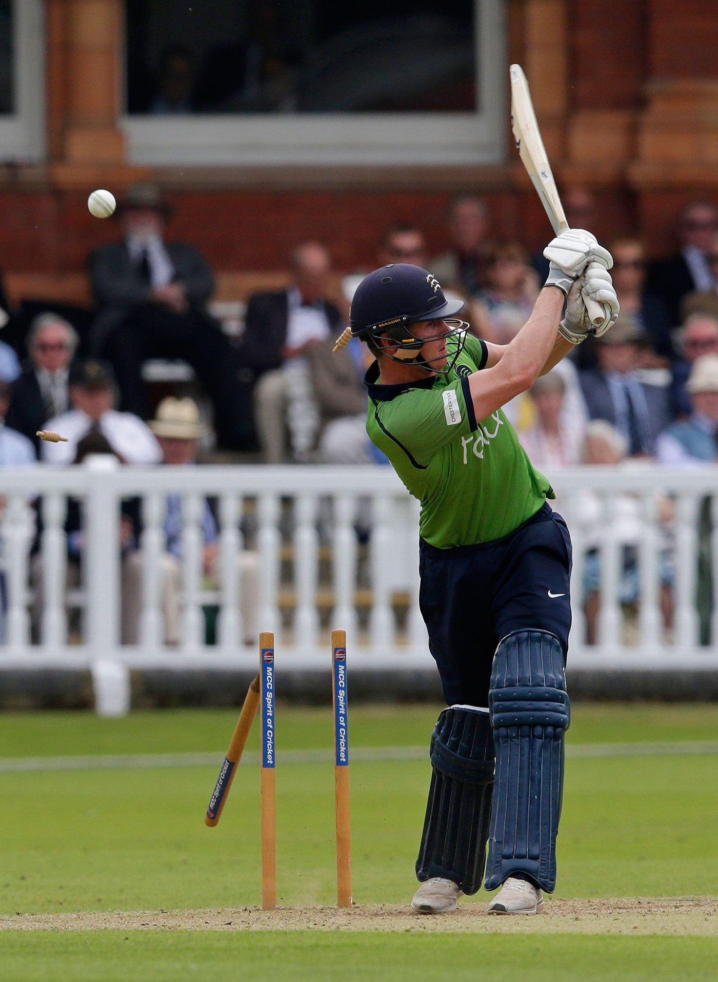 George Scott lost his middle stump