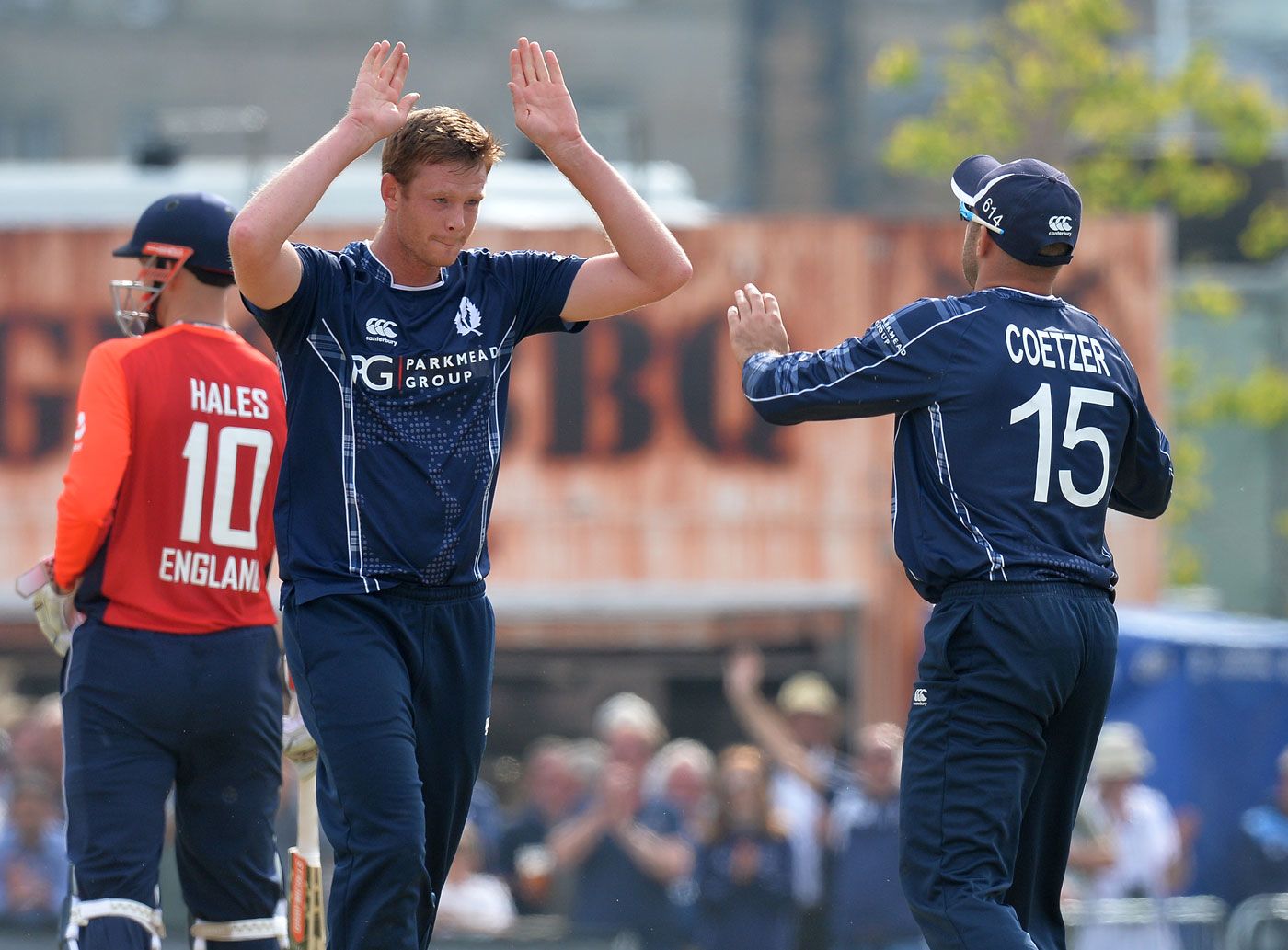 Alasdair Evans and kyle Coetzer combined to remove Eoin Morgan