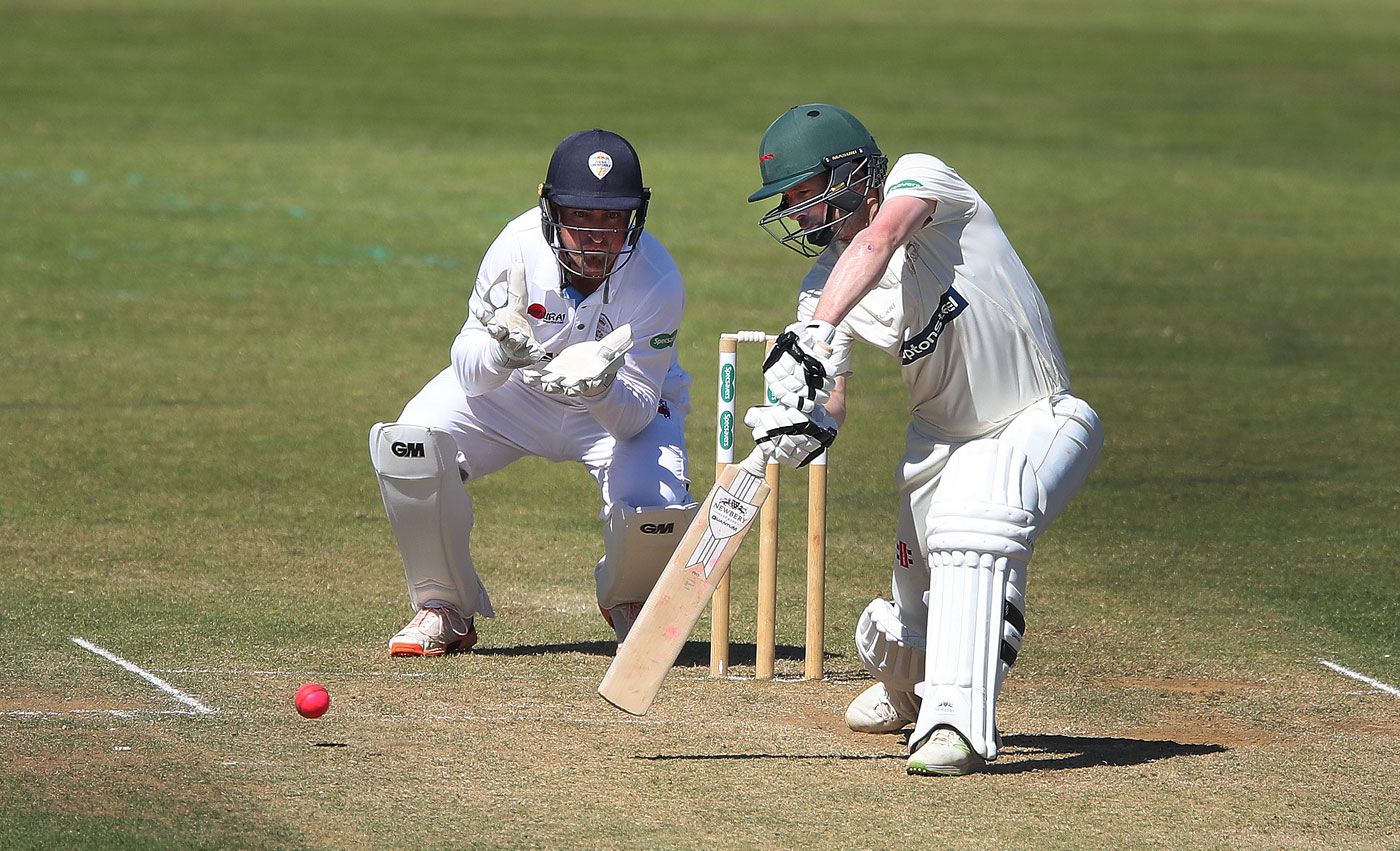 Paul Horton drives on his way to a valuable half-century