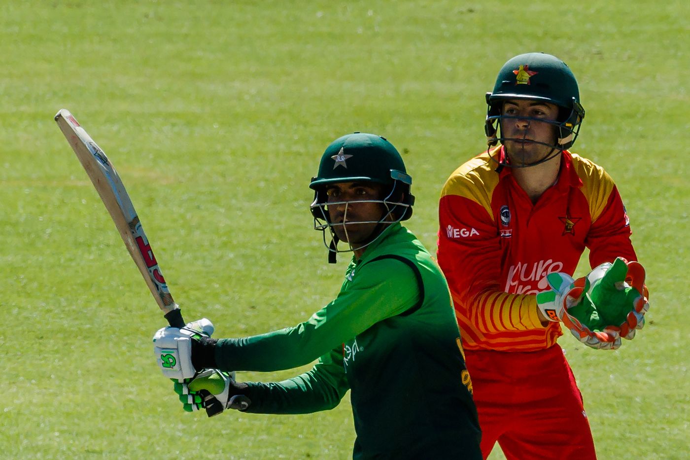 Fakhar Zaman muscles one away