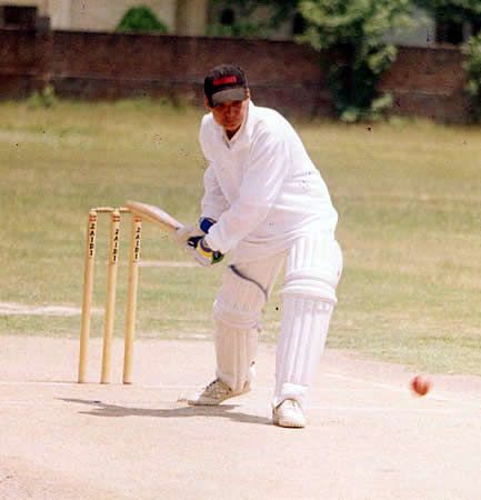 Taskeen Qadeer plays an on-drive